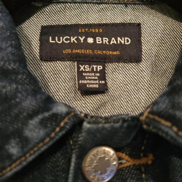 Lucky Brand The Tomboy Jean Jacket Dark Wash Vintage Denim NWOT *sz XS* - Picture 10 of 16